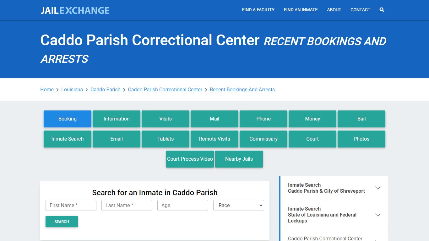 Caddo Parish Correctional Center Recent Bookings And Arrests