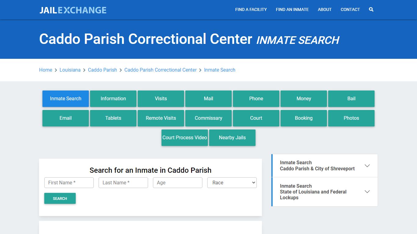 Caddo Parish Correctional Center Inmate Search - Jail Exchange